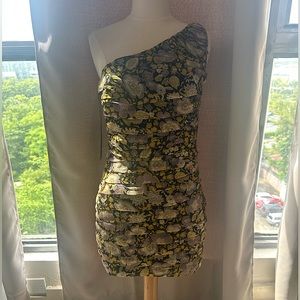 Zara one shoulder mini dress